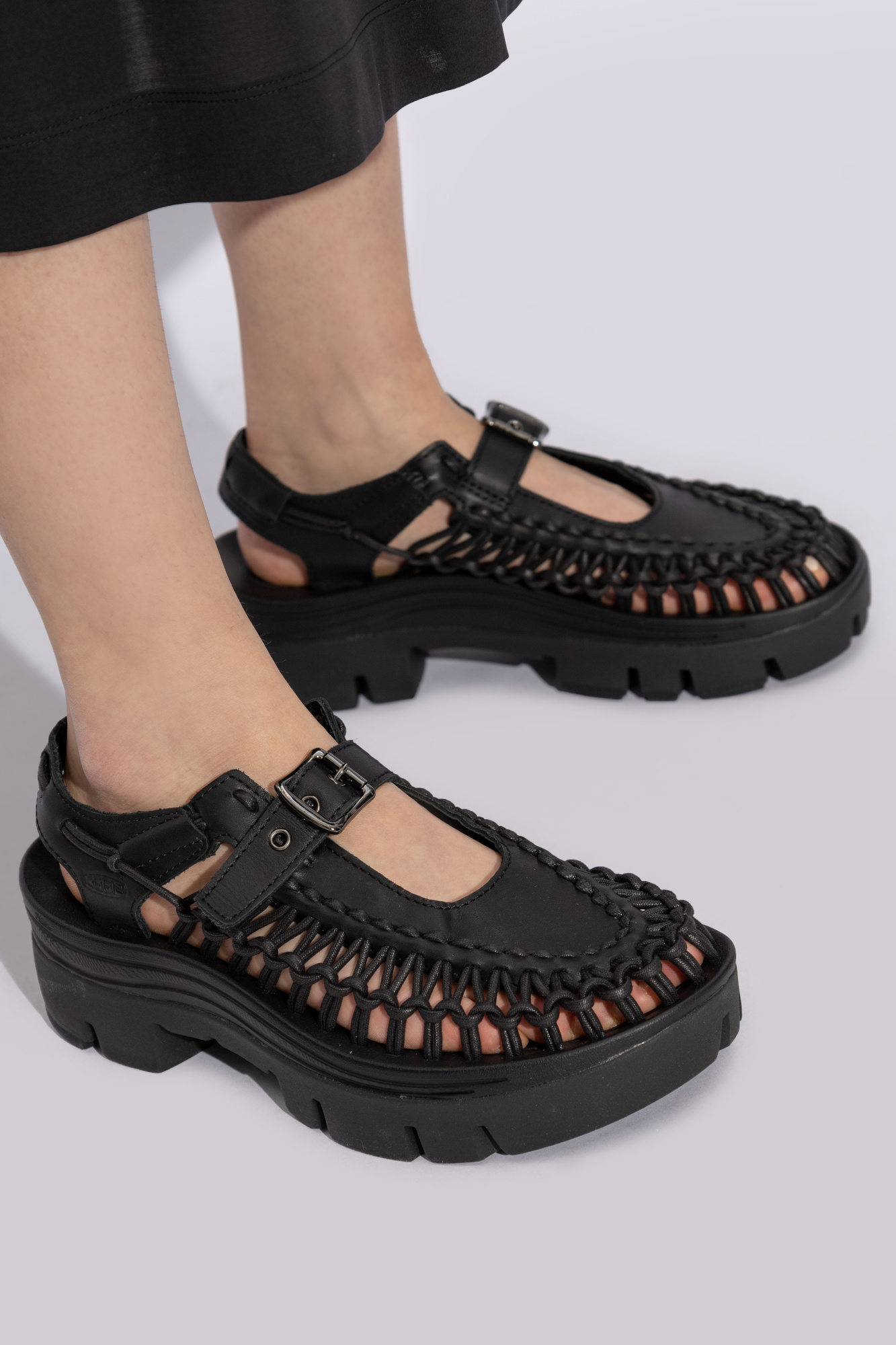 Noir Kei Ninomiya Keen Uneek platform Mary Jane flats Noir